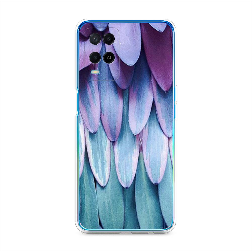 

Чехол для Oppo A54 "Синее перо", Фиолетовый;голубой, 256150-3