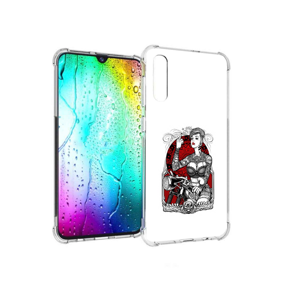 Чехол MyPads Tocco для Samsung Galaxy A30s девушка на мотоцикле (PT226907.519.308)