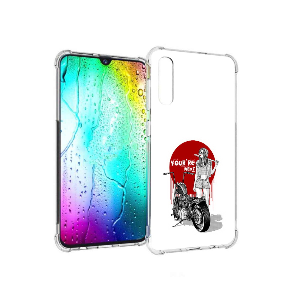 Чехол MyPads Tocco для Samsung Galaxy A30s девушка с мотоциклом (PT226907.519.315)