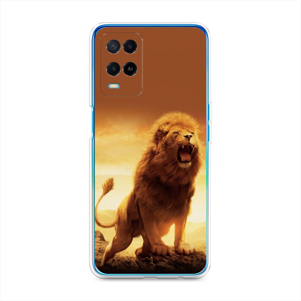 

Чехол для Oppo A54 "Львиный рык", Коричневый;желтый;оранжевый, 256150-1