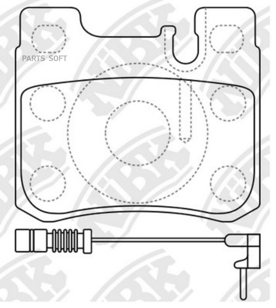 

Тормозные колодки NiBK дисковые PN0005W
