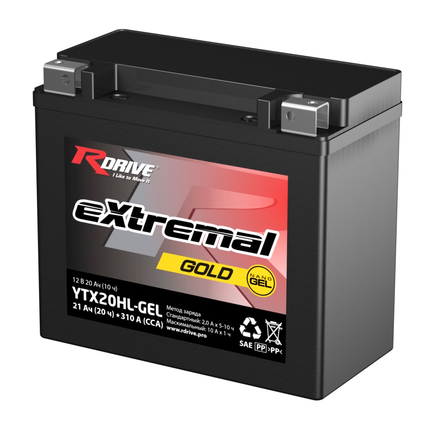 

Аккумулятор RDRIVE GOLD YTX20HL-GEL