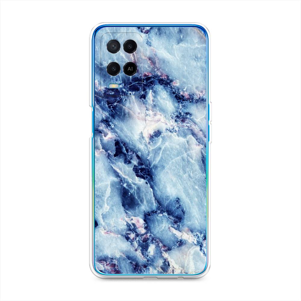 

Чехол для Oppo A54 "Мрамор с синими прожилками", Синий, 256150-3