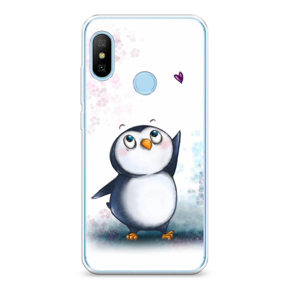 

Чехол Awog на Xiaomi A2 Lite/Redmi 6 Pro "Пингвин и сердечко", Разноцветный, 34050-1