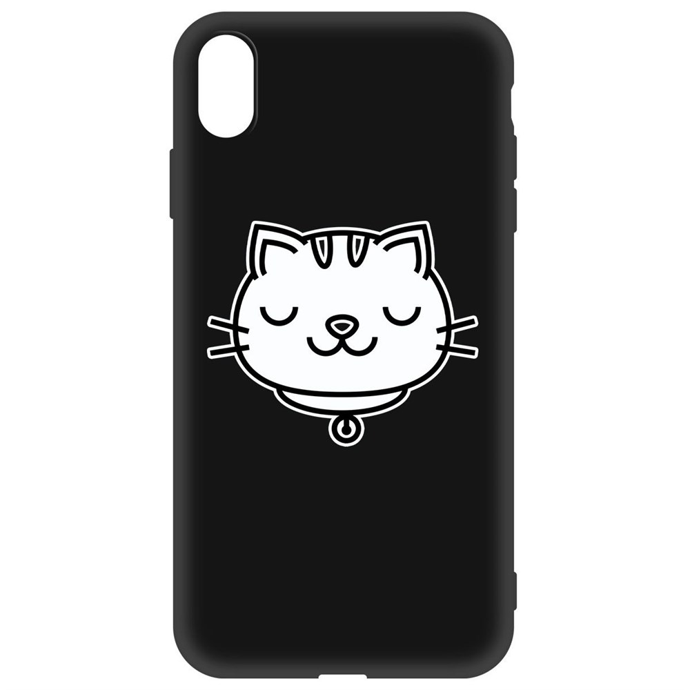 

Чехол-накладка Krutoff Soft Case Черно-белая кошка для iPhone Xs Max черный