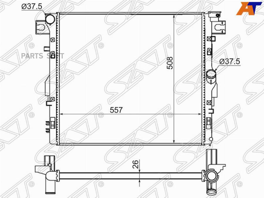 

Радиатор Jeep Wrangler 06-18 Sat JP0002-07