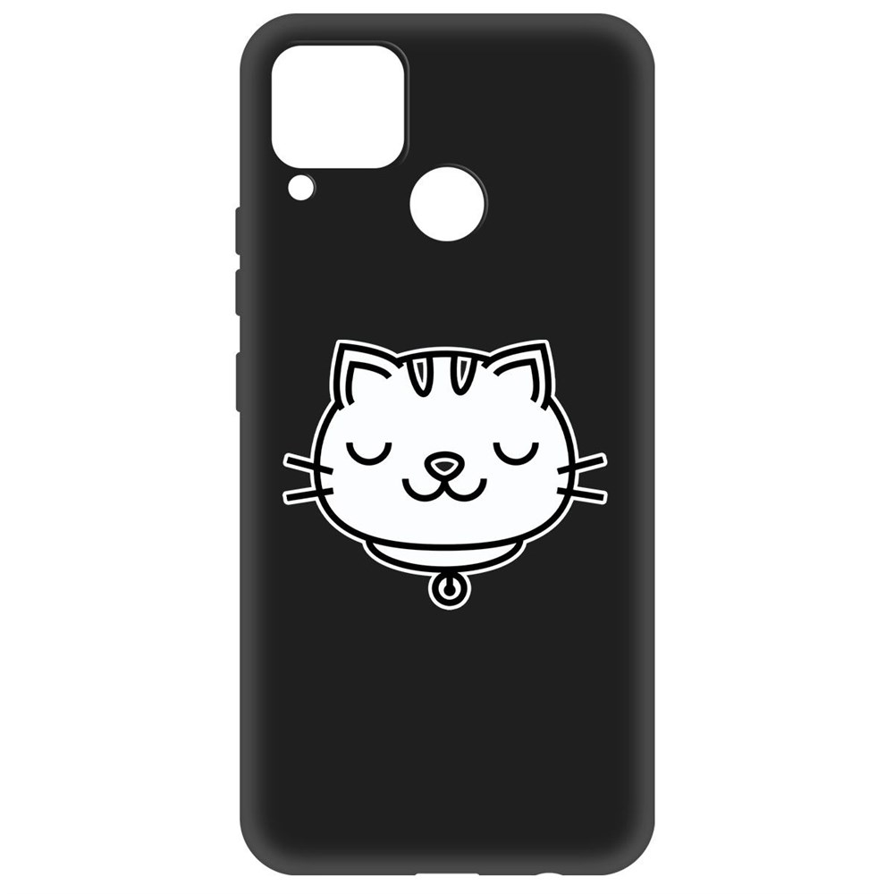 

Чехол-накладка Krutoff Soft Case Черно-белая кошка для Realme C15 черный