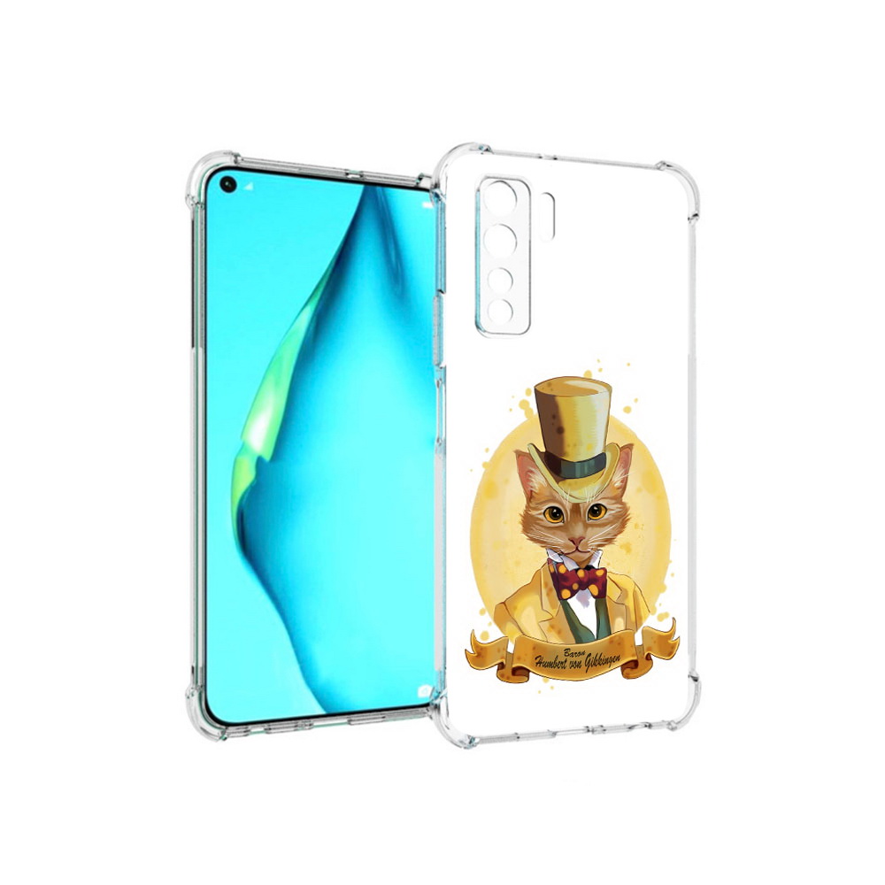 

Чехол MyPads Tocco для Huawei Nova 7 SE кот юрист, Прозрачный, Tocco