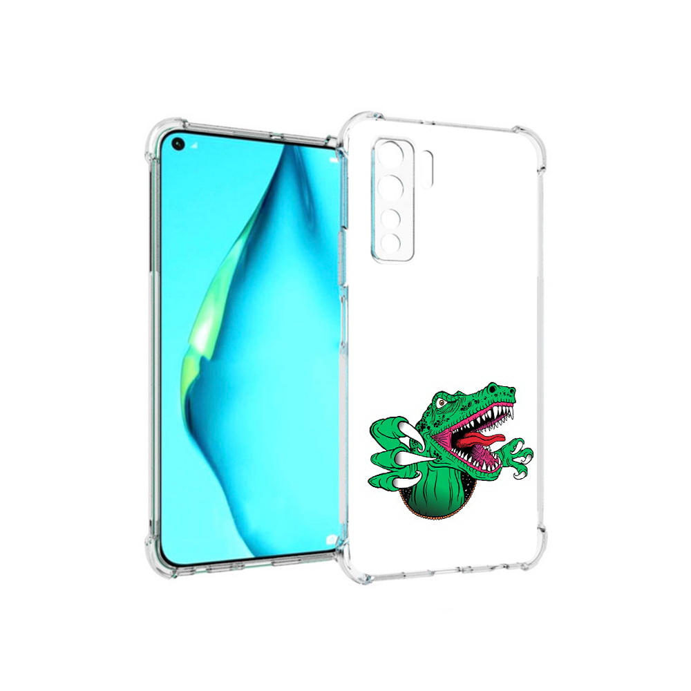 

Чехол MyPads Tocco для Huawei Nova 7 SE крокодил, Прозрачный, Tocco