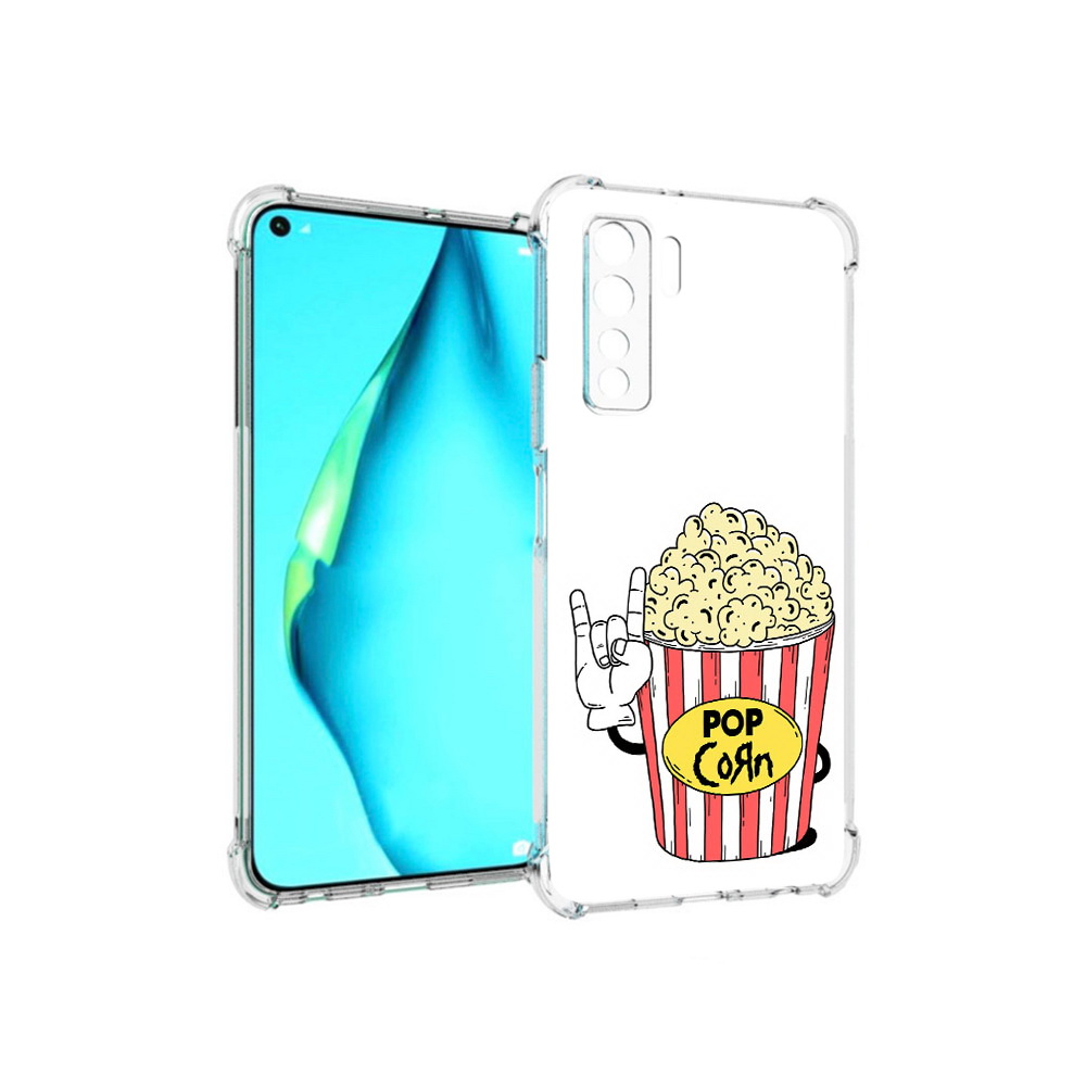 

Чехол MyPads Tocco для Huawei Nova 7 SE крутой попкорн, Прозрачный, Tocco