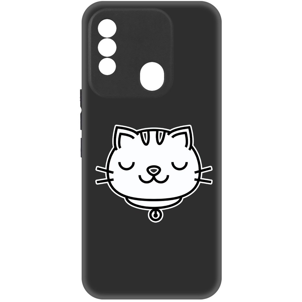 

Чехол-накладка Krutoff Soft Case Черно-белая кошка для TECNO Spark 8 черный