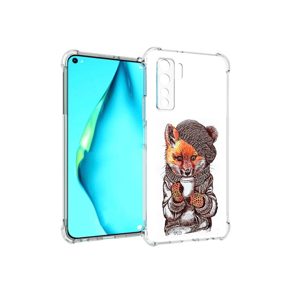 

Чехол MyPads Tocco для Huawei Nova 7 SE лиса в шапке, Tocco