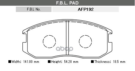 

Колодки Тормозные Передние FBL арт. AFP192