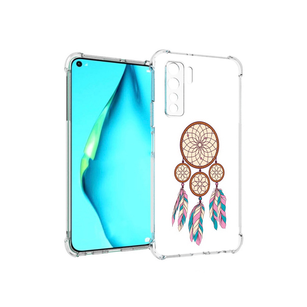 

Чехол MyPads Tocco для Huawei Nova 7 SE ловец снов бежевый, Прозрачный, Tocco