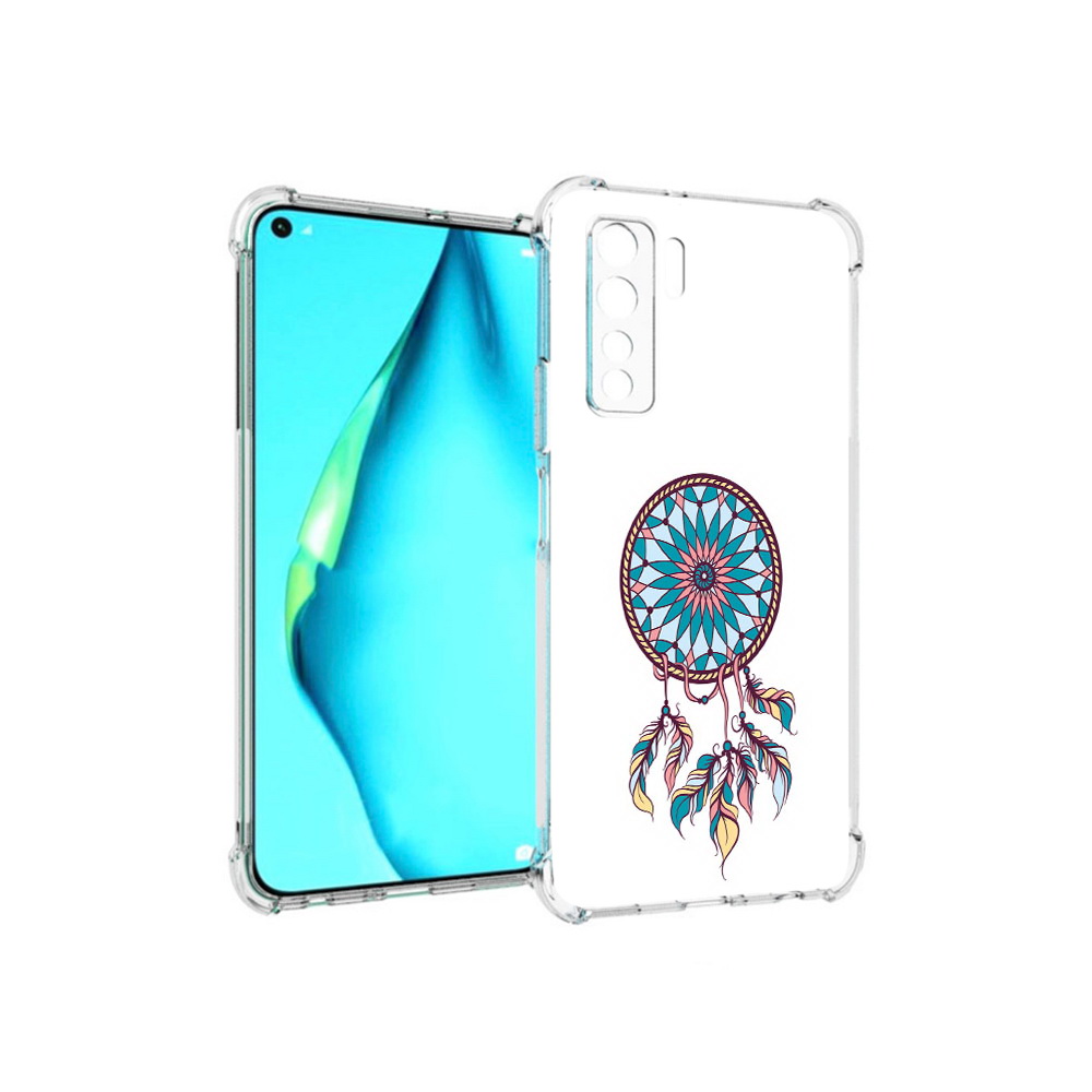 

Чехол MyPads Tocco для Huawei Nova 7 SE ловец снов синий, Прозрачный, Tocco