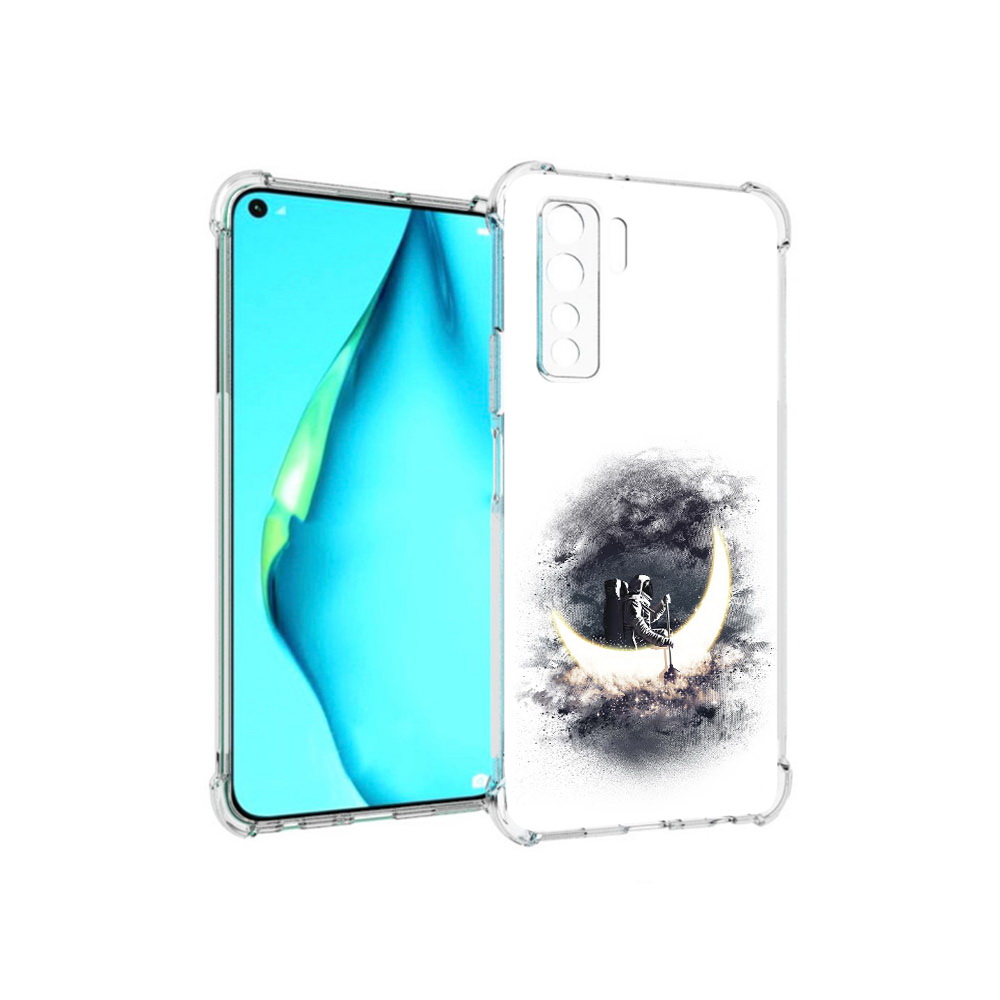 

Чехол MyPads Tocco для Huawei Nova 7 SE лунный путешественник, Прозрачный, Tocco