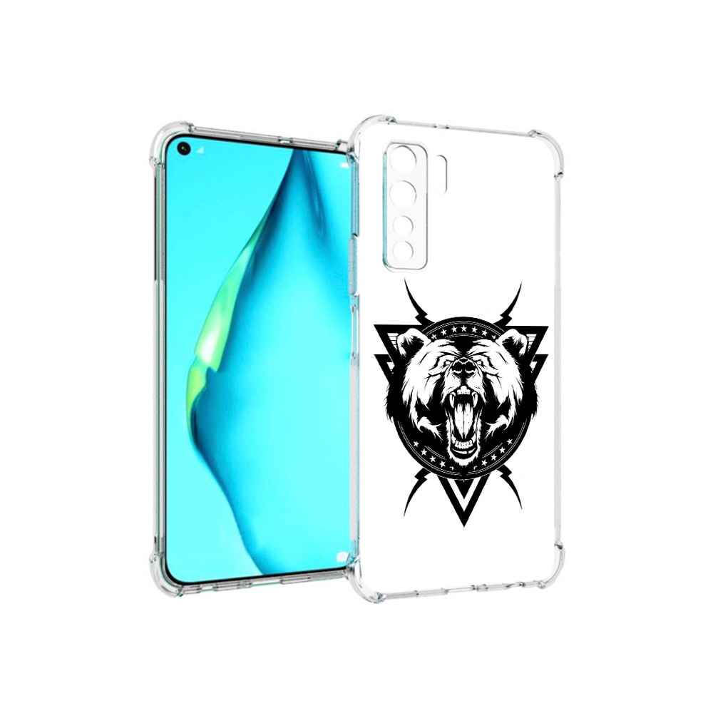 

Чехол MyPads Tocco для Huawei Nova 7 SE медведь в треугольнике, Прозрачный, Tocco