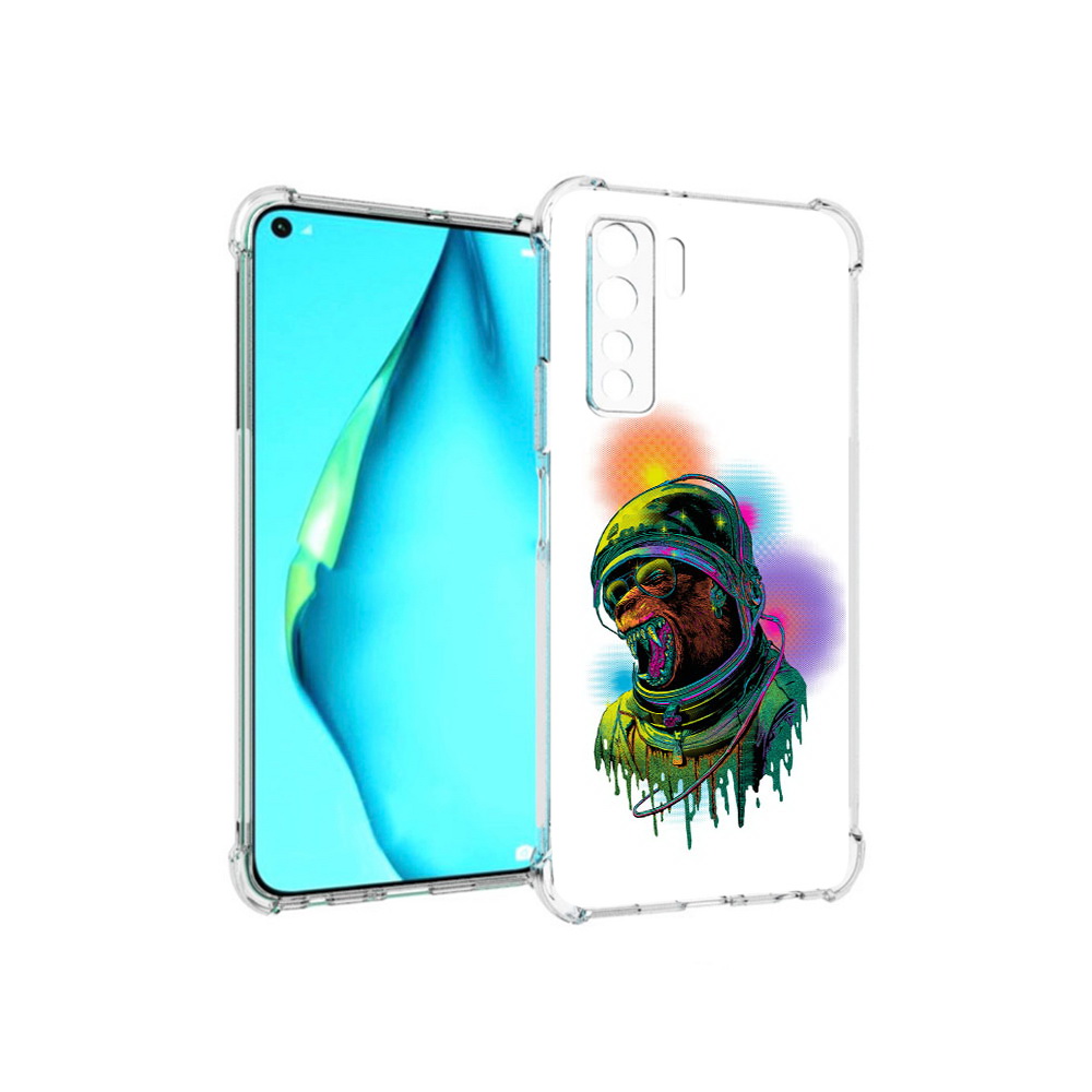 

Чехол MyPads Tocco для Huawei Nova 7 SE медведь космонавт, Прозрачный, Tocco