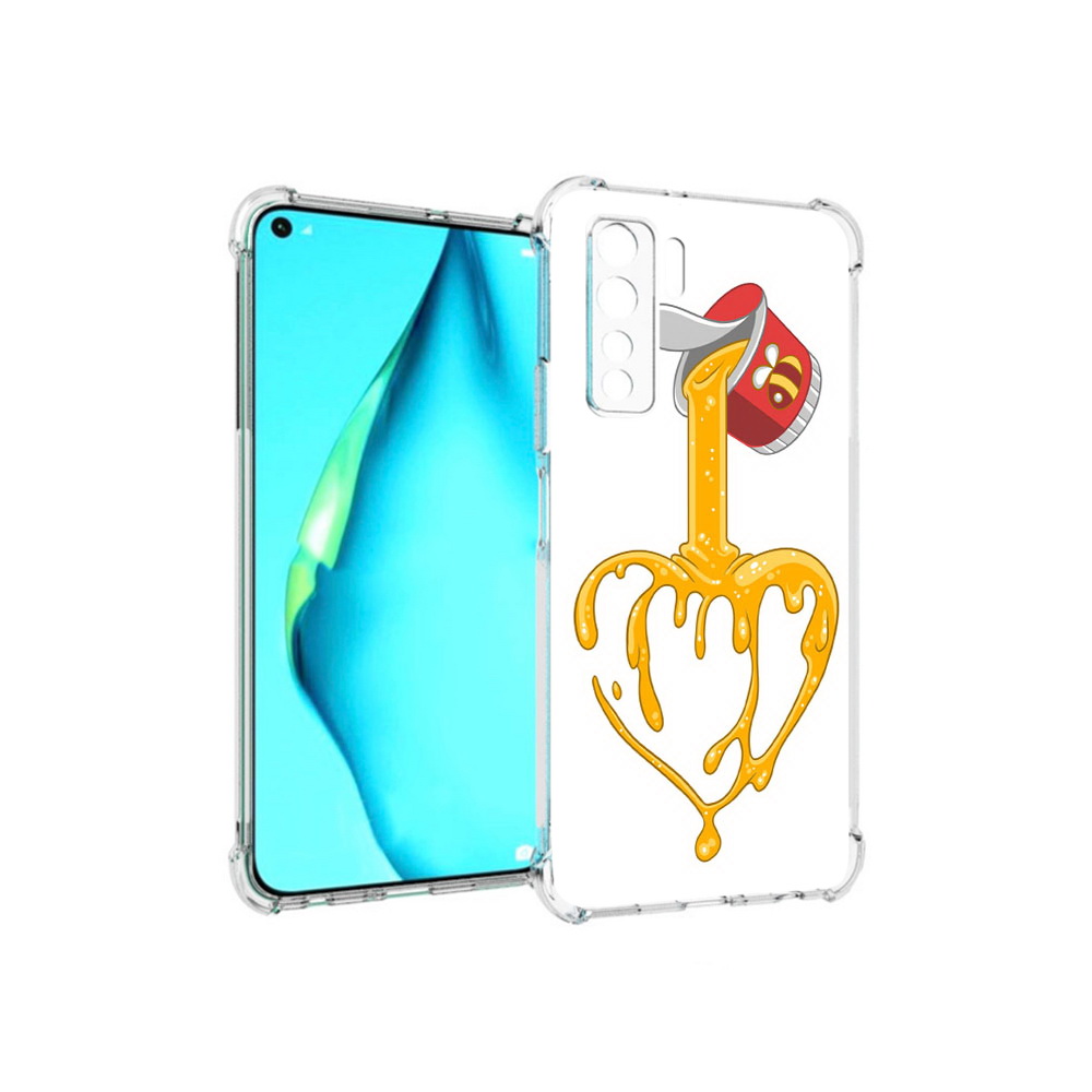 

Чехол MyPads Tocco для Huawei Nova 7 SE медовое сердце, Прозрачный, Tocco