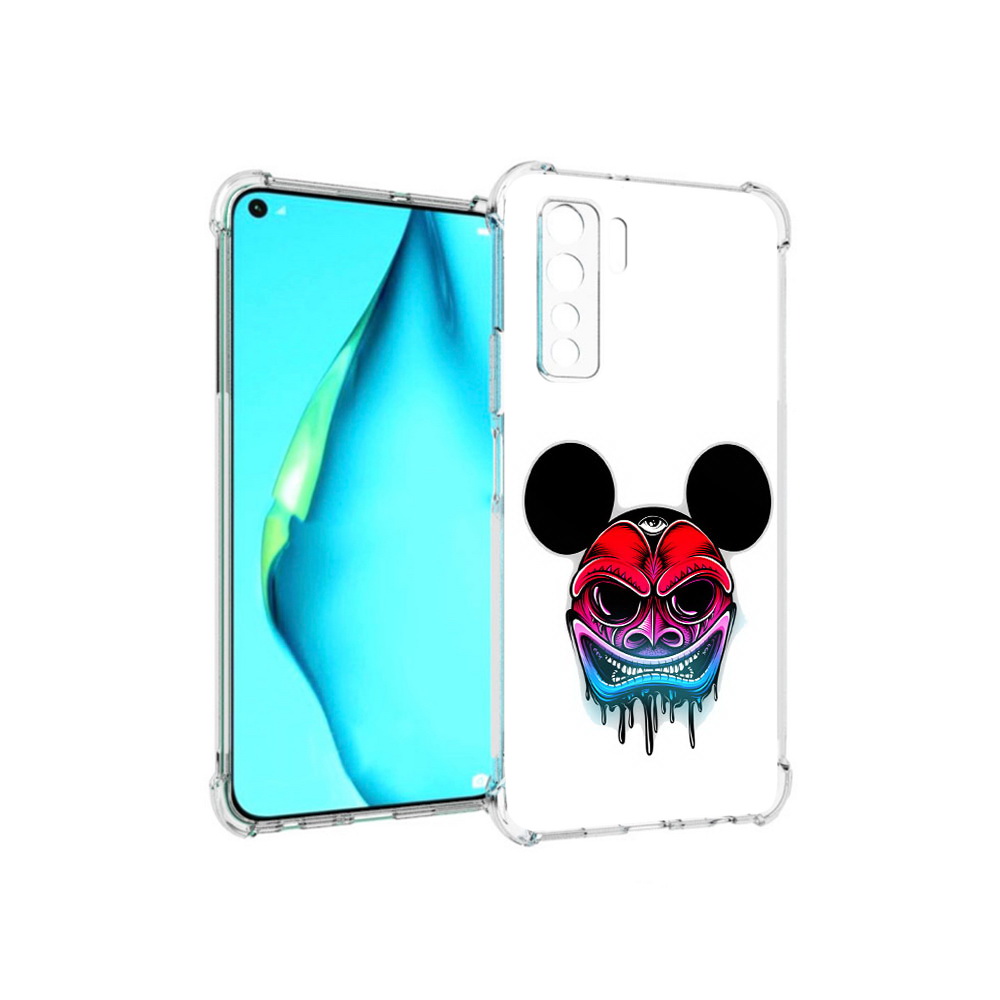 

Чехол MyPads Tocco для Huawei Nova 7 SE микки в маске, Прозрачный, Tocco