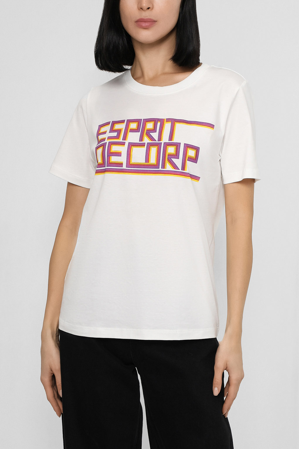 

Футболка женская Esprit 082CC1K324 белая 2XL, Белый, 082CC1K324