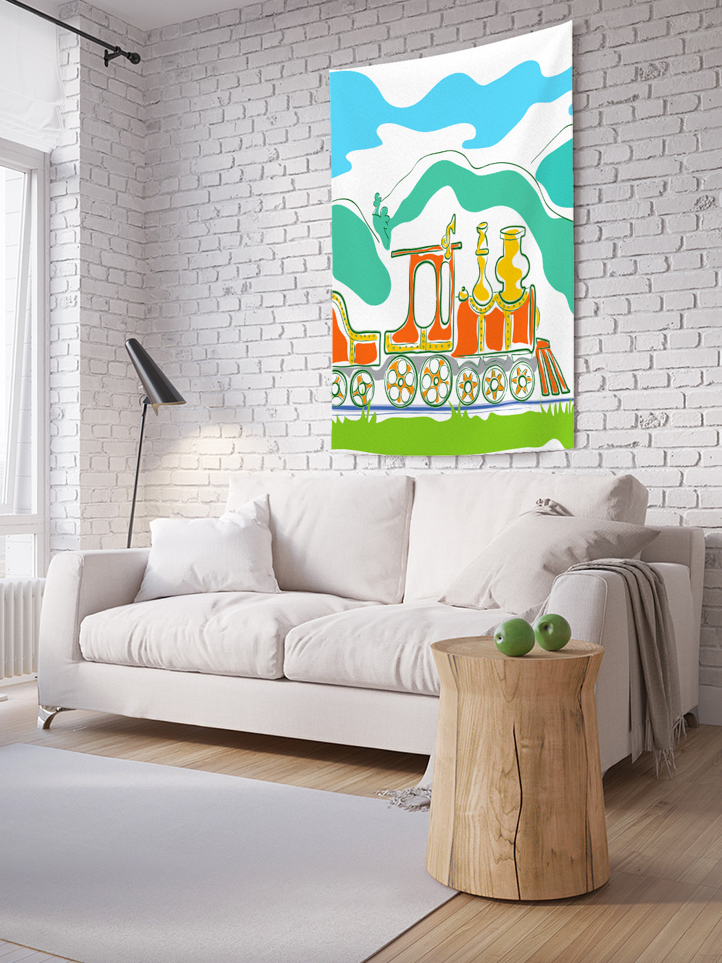 

Вертикальное фотопанно на стену JoyArty Паровоз в горах 150x200 см, Паровоз в горах