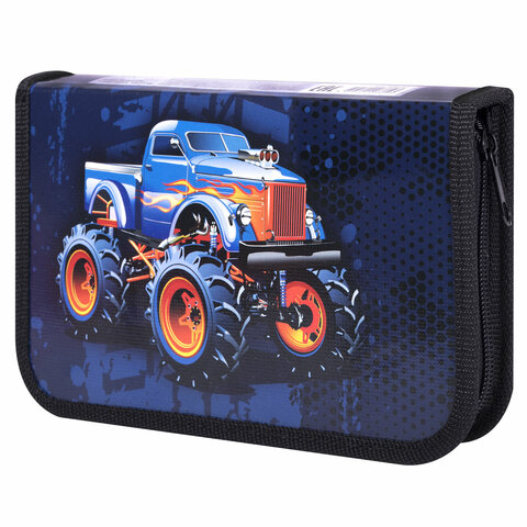 

Пенал Пифагор, 1 отделение, ламинированный картон, 19х11 см, MONSTER TRUCK, 229147, 5 шт, Черный