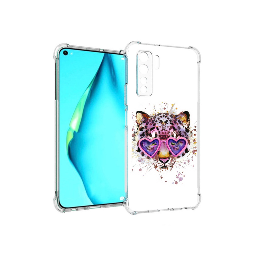 

Чехол MyPads Tocco для Huawei Nova 7 SE модный леопард, Прозрачный, Tocco
