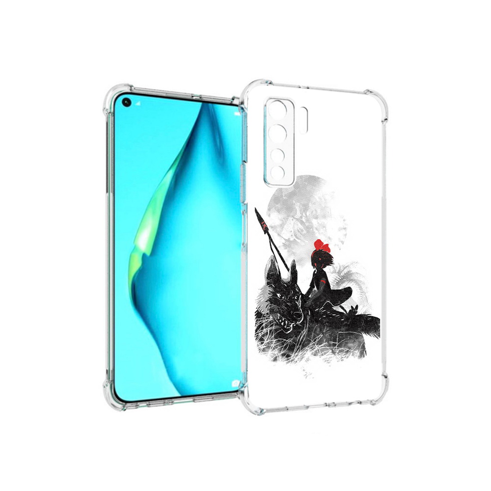 

Чехол MyPads Tocco для Huawei Nova 7 SE мононоке, Прозрачный, Tocco