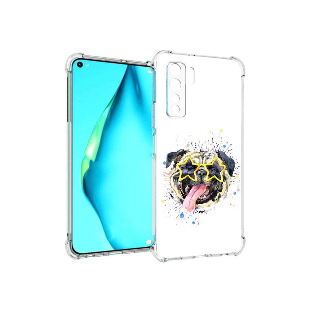 Чехол MyPads Tocco для Huawei Nova 7 SE мопс боксер
