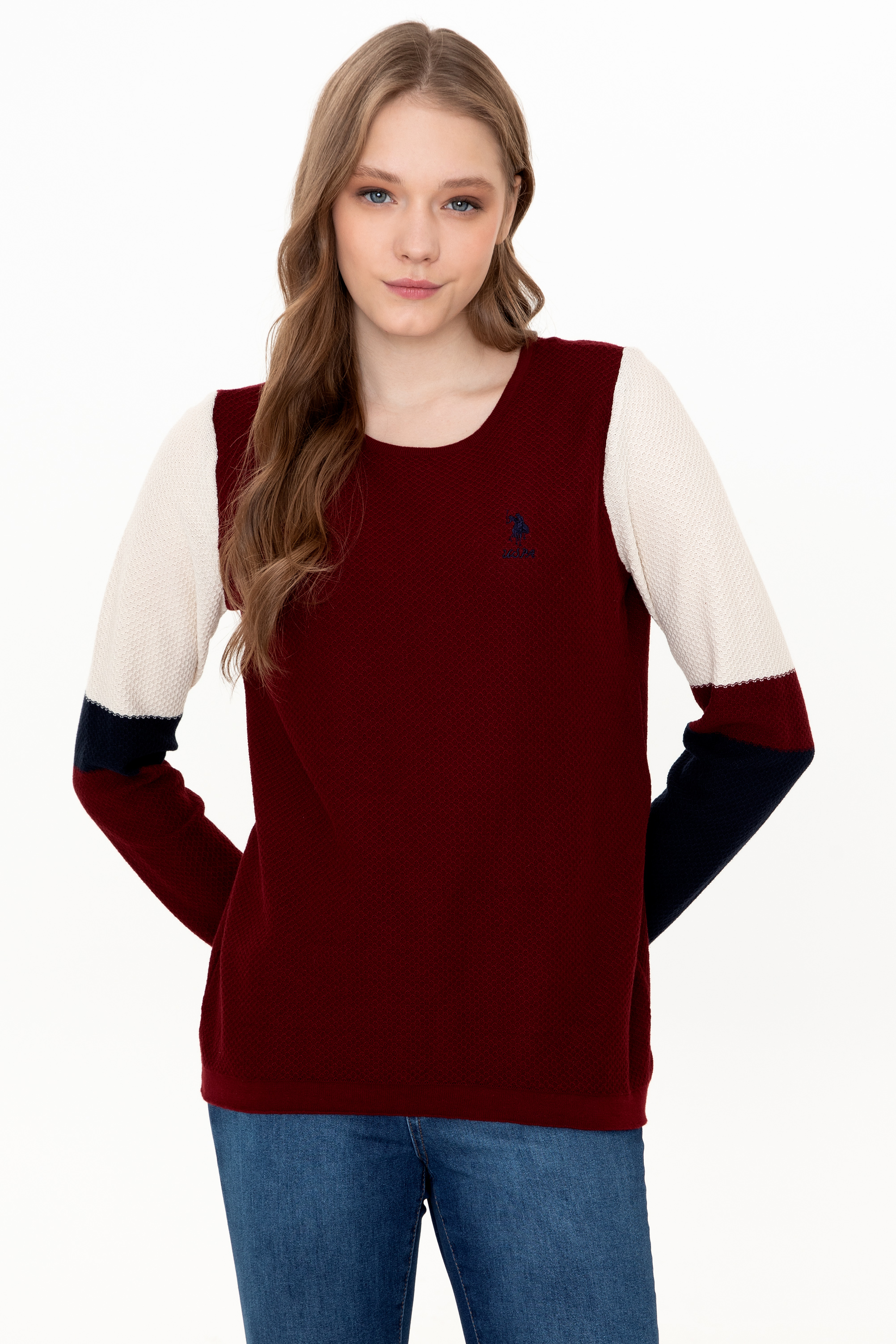 

Джемпер женский U.S. POLO Assn. G082GL0TK0TINTO бордовый XL, G082GL0TK0TINTO