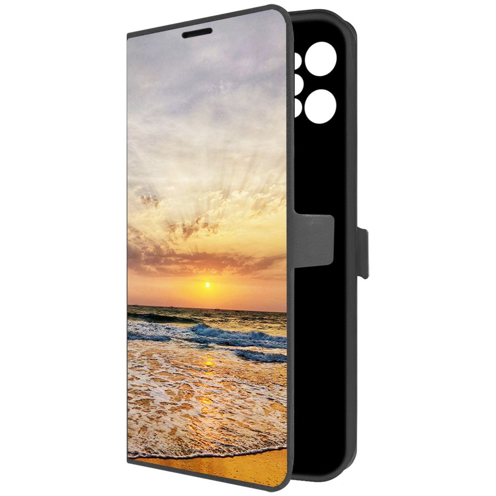 

Чехол-книжка Krutoff Eco Book для Realme C31 Индия, Пляжи Гоа (черный)