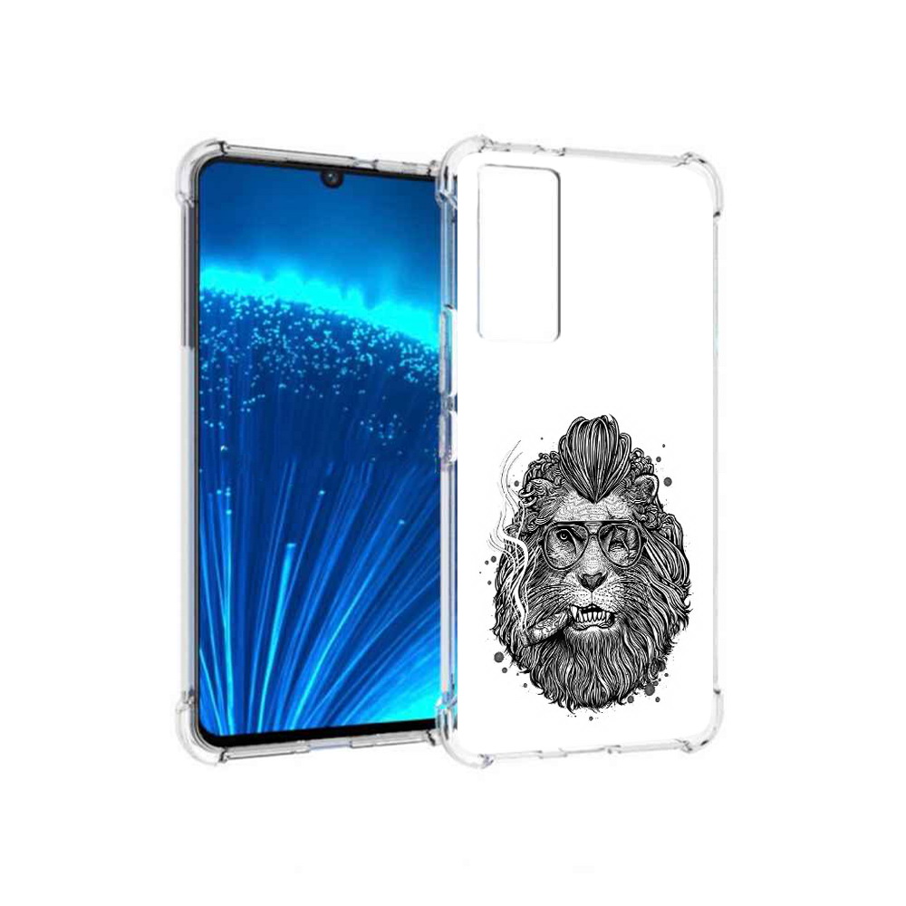 

Чехол MyPads Tocco для Vivo V21E курящий лев (PT226954.394.432), Прозрачный, Tocco