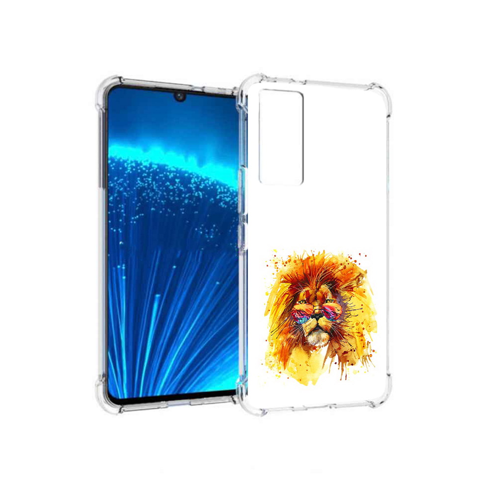 

Чехол MyPads Tocco для Vivo V21E лев в очках (PT226954.394.436), Прозрачный, Tocco