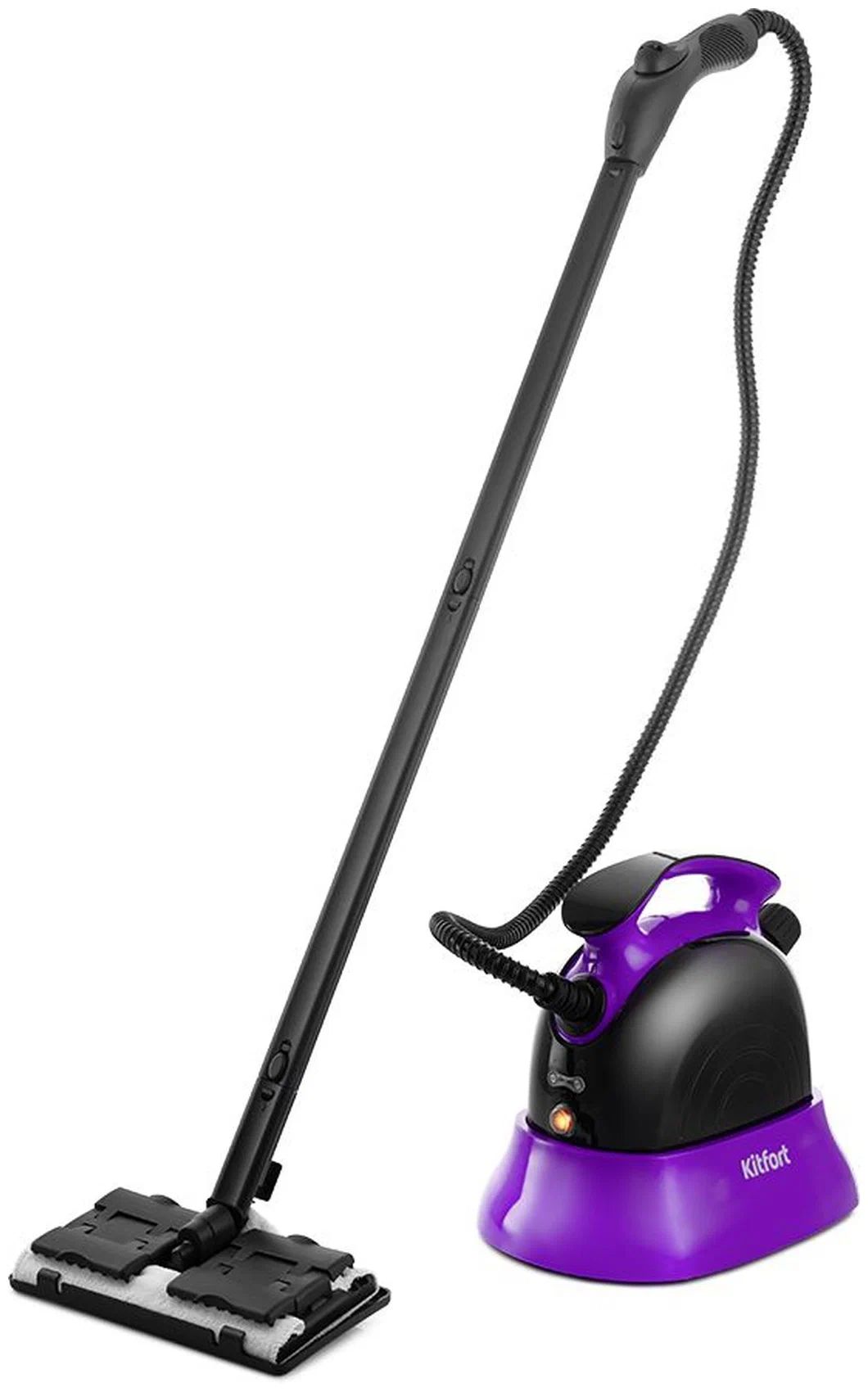 Пароочиститель Kitfort КТ-9102-1 черный, фиолетовый