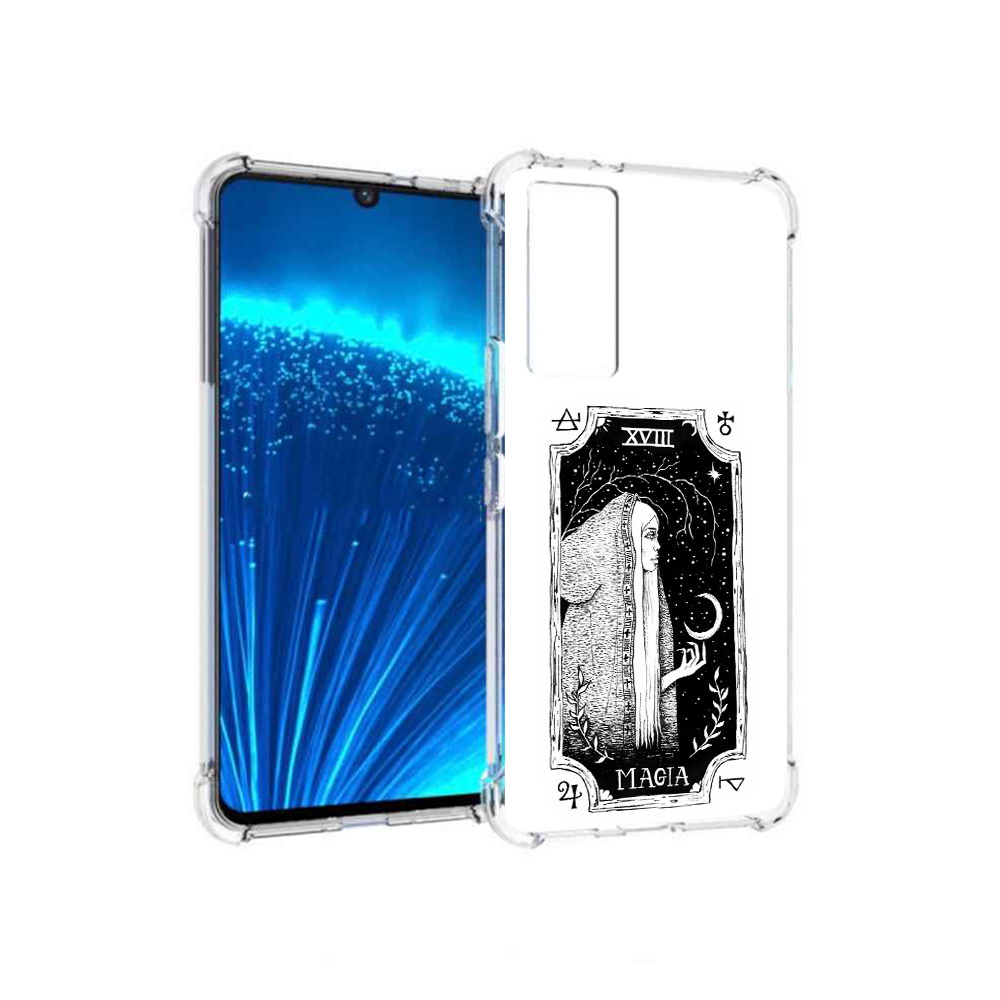 

Чехол MyPads Tocco для Vivo V21E лунная магия (PT226954.394.447), Прозрачный, Tocco