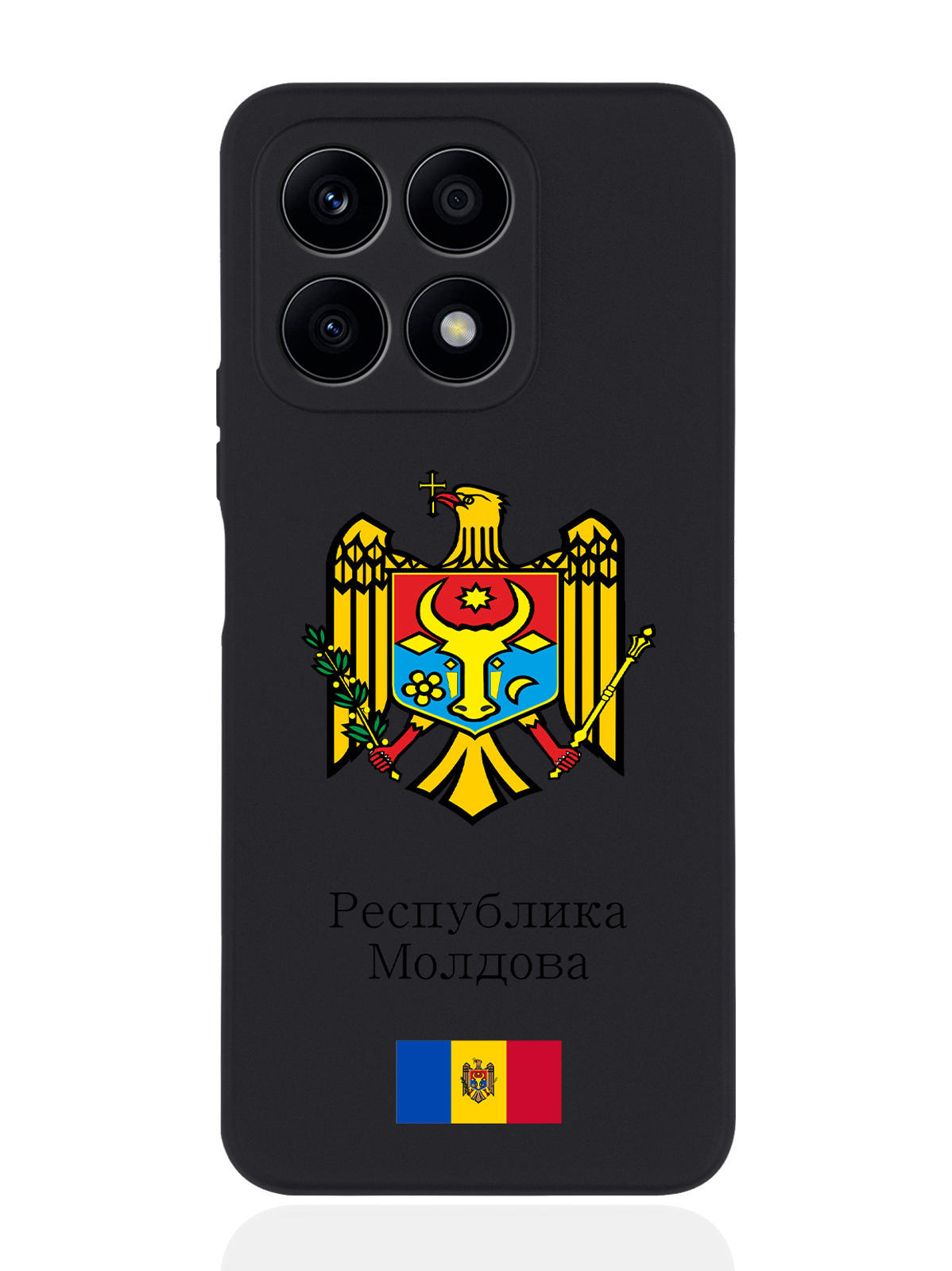 

Чехол SignumCase для Honor X8a Герб Республики Молдова/ Герб Молдавии черный, Разноцветный