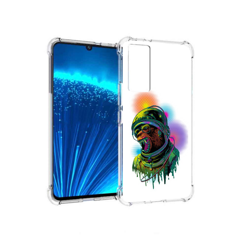 

Чехол MyPads Tocco для Vivo V21E медведь космонавт (PT226954.394.466), Прозрачный, Tocco
