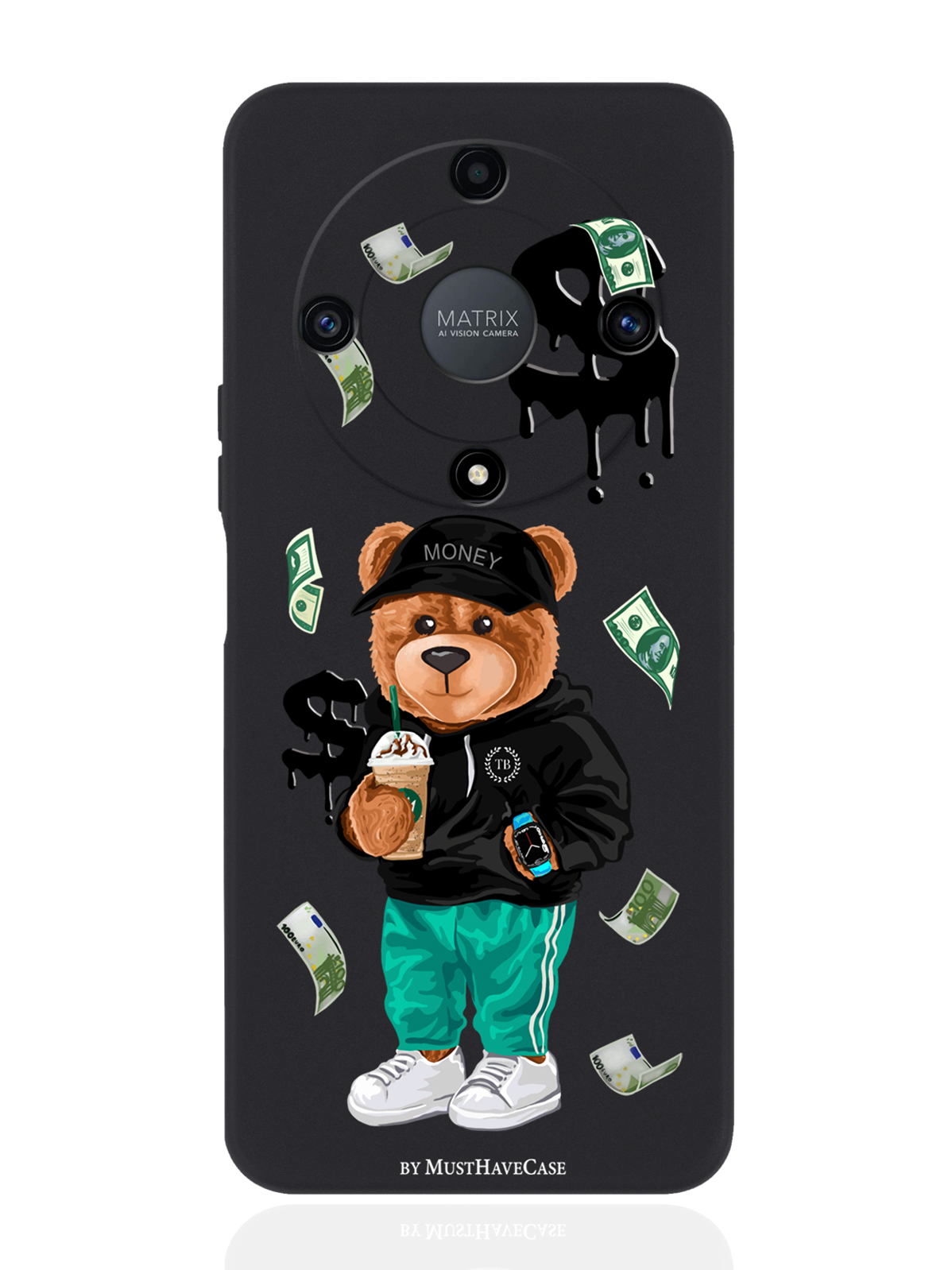 

Чехол MustHaveCase для Honor X9a Мишка Тони черный, Черный;зеленый;коричневый