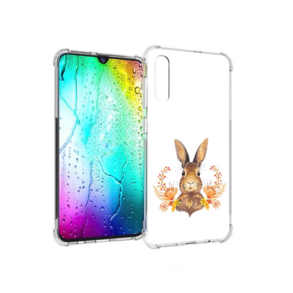 

Чехол MyPads Tocco для Samsung Galaxy A30s зайка в цветах (PT226907.519.349), Прозрачный, Tocco