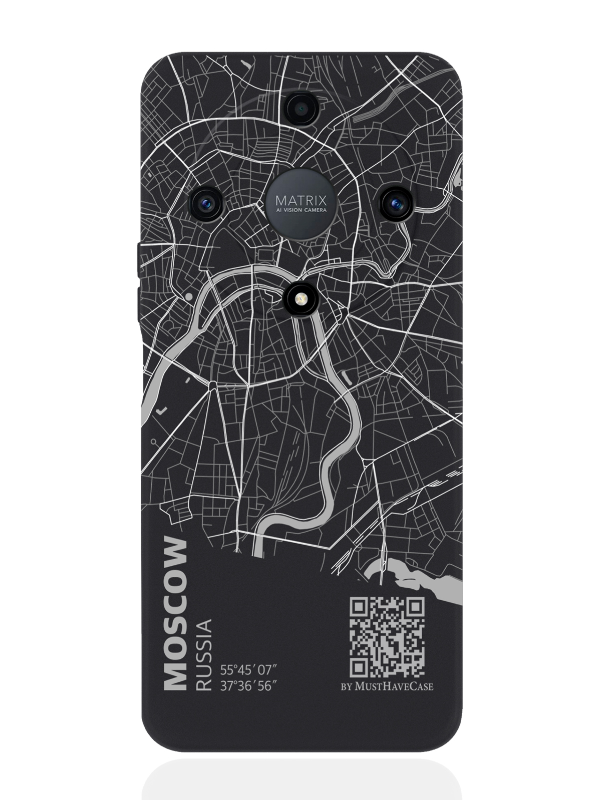 

Чехол MustHaveCase для Honor X9a Карта Москвы черный, Серый;черный
