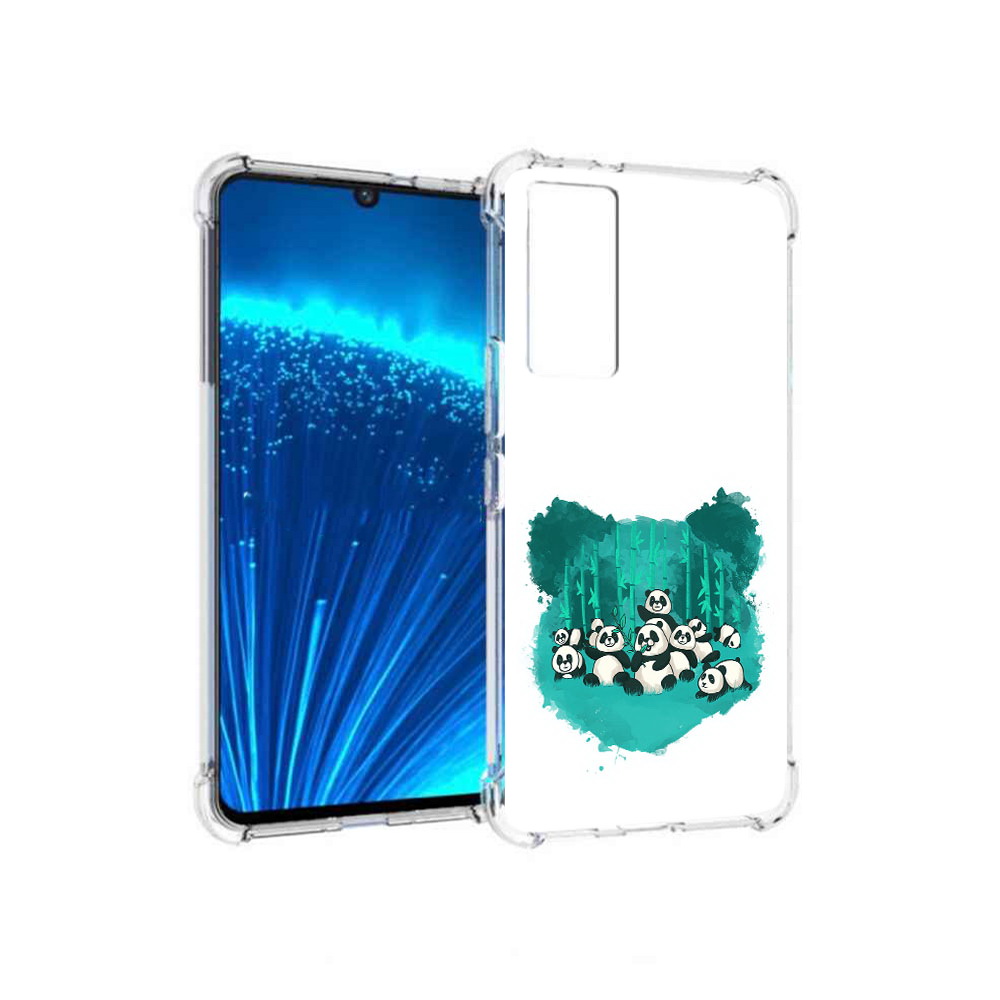 

Чехол MyPads Tocco для Vivo V21E нарисованные панды (PT226954.394.508), Прозрачный, Tocco
