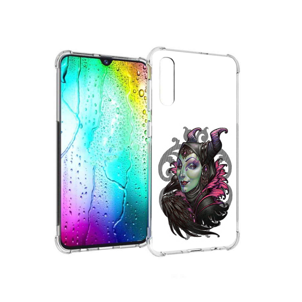 

Чехол MyPads Tocco для Samsung Galaxy A30s зеленая девушка с вороном (PT226907.519.357), Прозрачный, Tocco
