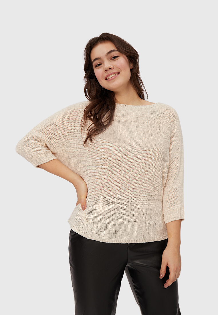 

Джемпер женский Modis M221W00224 бежевый 5XL, M221W00224