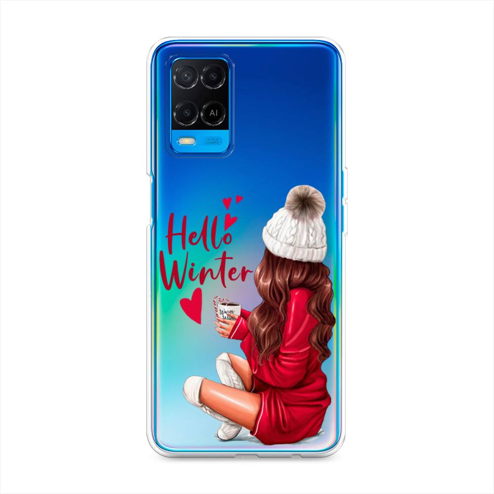 

Чехол для Oppo A54 "Hello winter", Красный;белый;коричневый, 256150-5