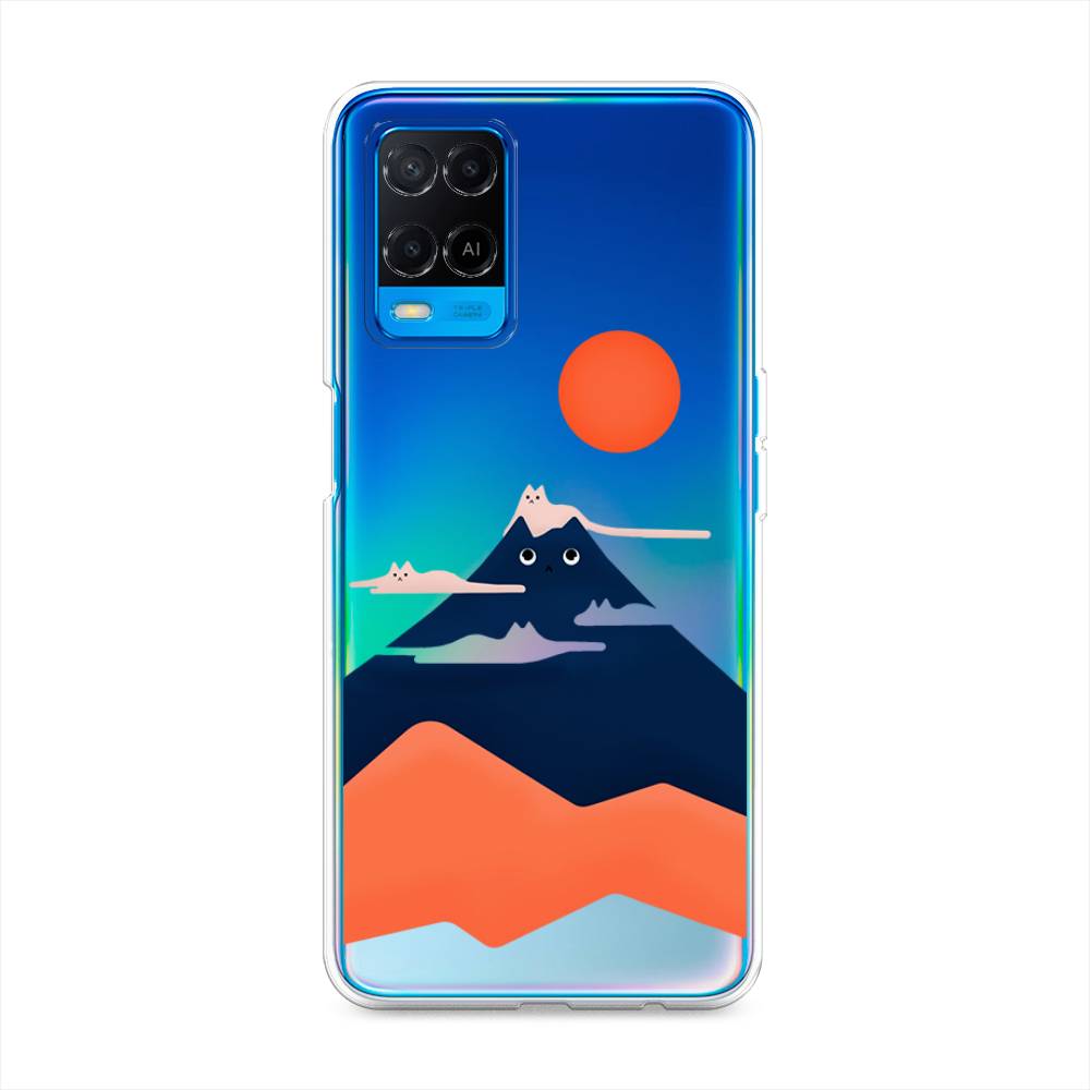 

Чехол на Oppo A54 "Кот-гора", Черный;оранжевый, 256150-4