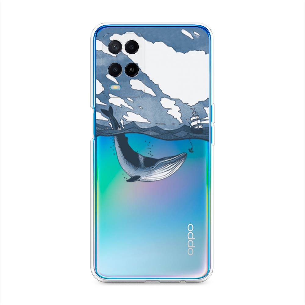 

Чехол на Oppo A54 "Большой кит", Синий, 256150-1