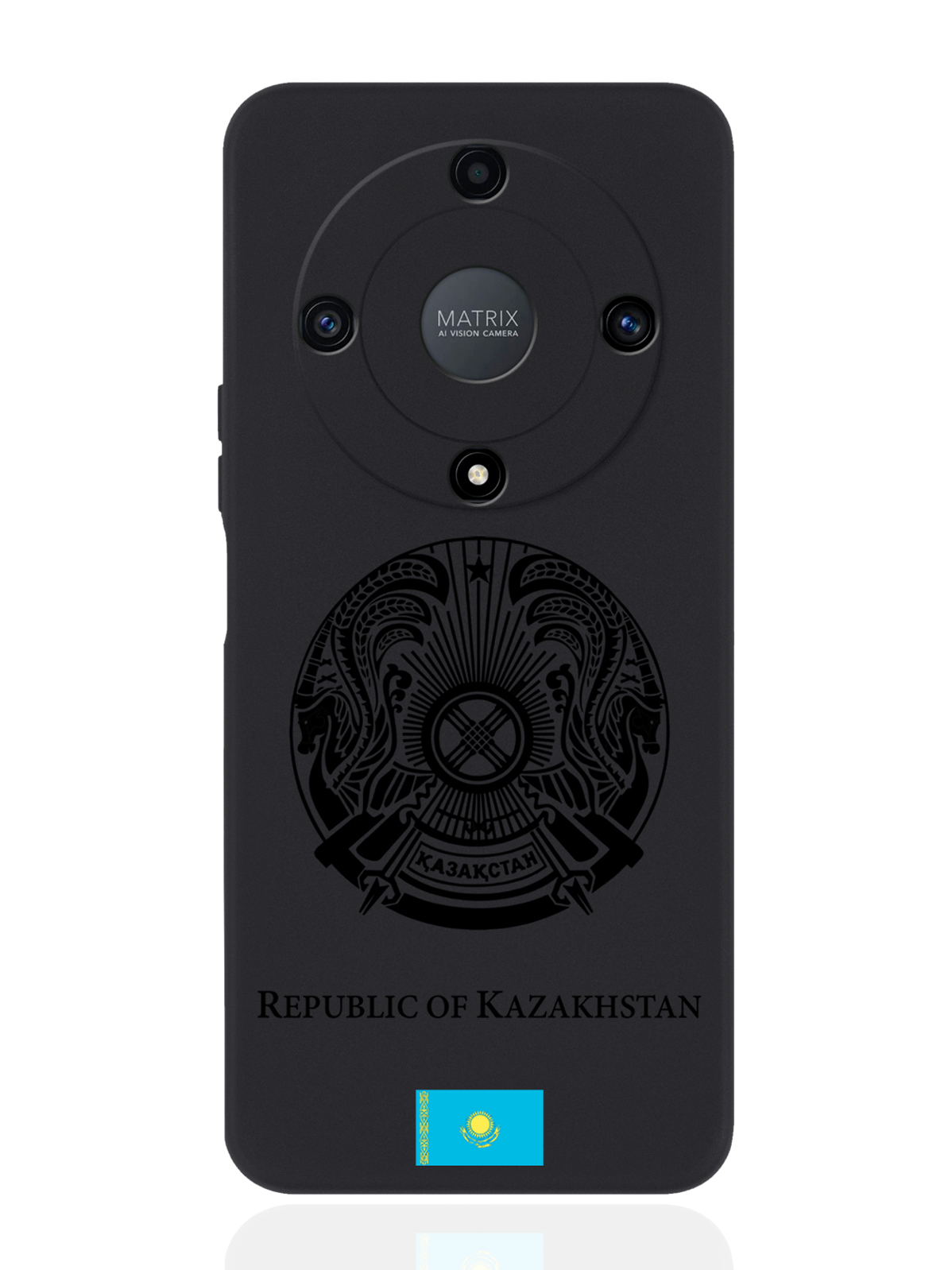 Чехол SignumCase для Honor X9a Черный лаковый Герб Казахстана черный