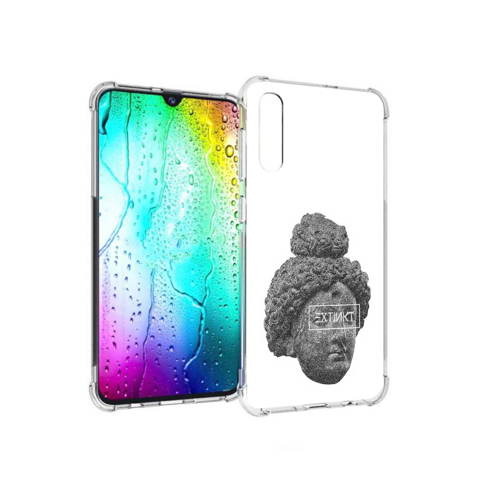 

Чехол MyPads Tocco для Samsung Galaxy A30s каменное лицо девушки (PT226907.519.383), Прозрачный, Tocco