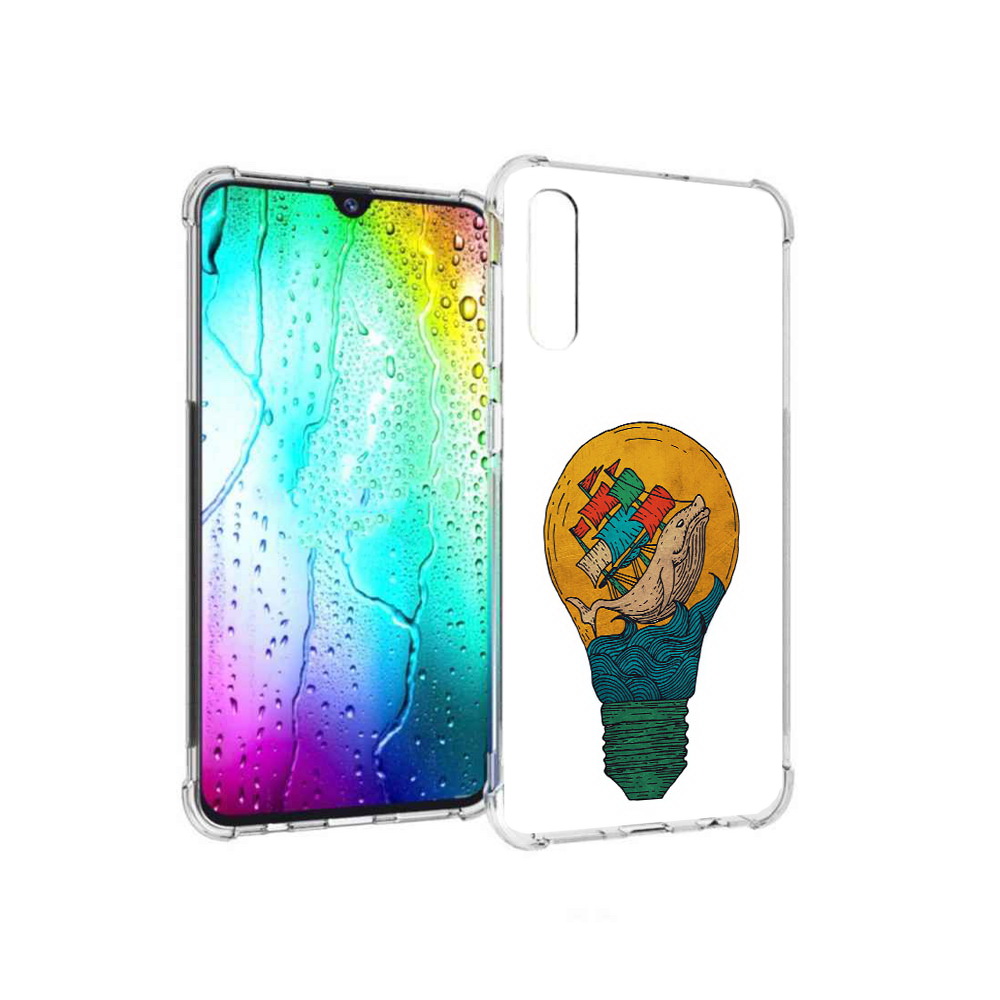 

Чехол MyPads Tocco для Samsung Galaxy A30s кит в лампочке с парусами (PT226907.519.387), Прозрачный, Tocco